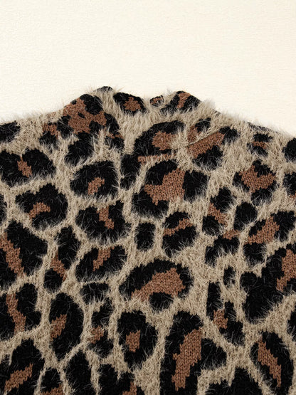 Leopard Open Casual Cardigan