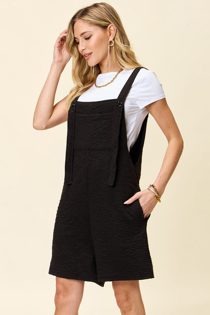 Textured Square Neck Romper