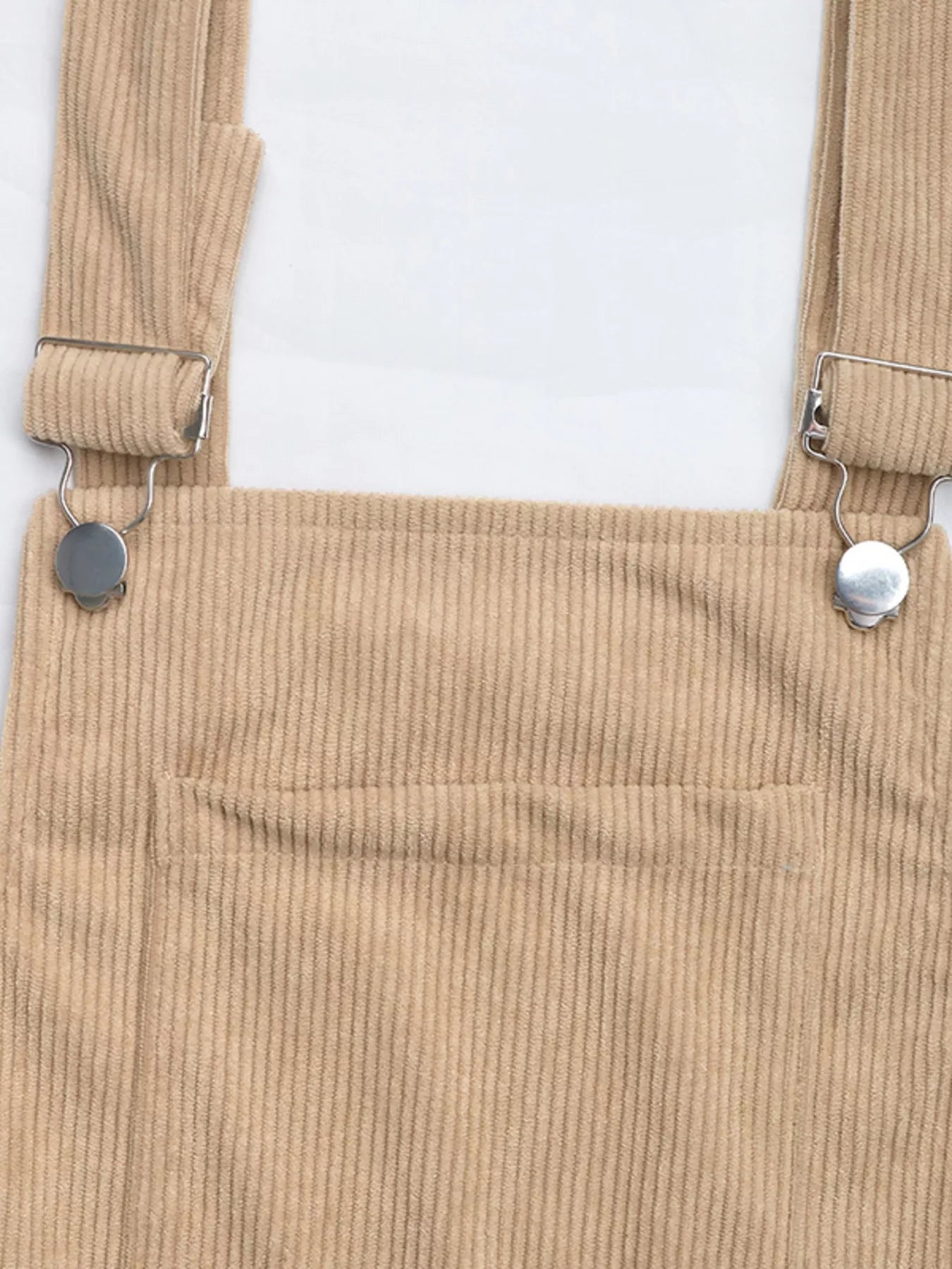 Casual Corduroy Overall Dress