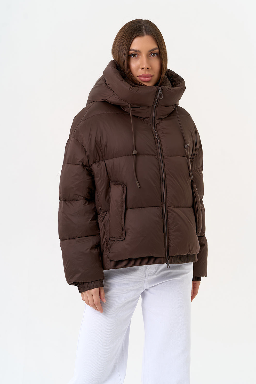 Dark Chocolate Insulated Bio-Down Jacket