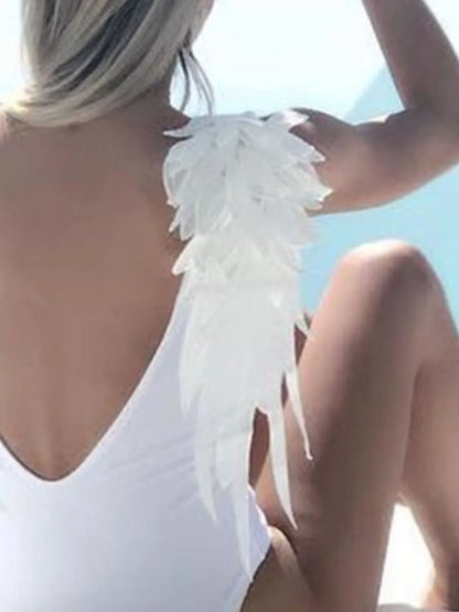 Backless Wide Strap Parent-Child Swimwear