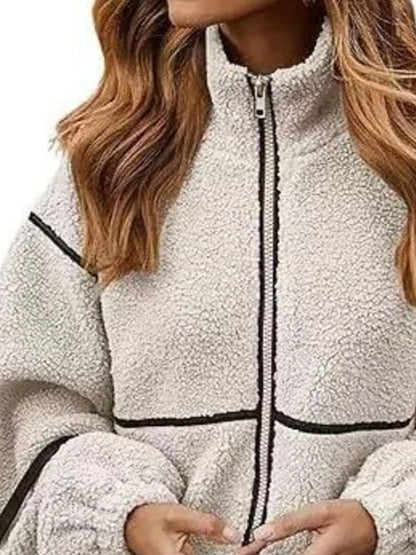 Cozy Sherpa Fleece Zip-Up Jacket