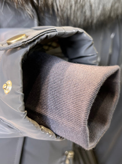 Genuine Silver Fox Fully Lined Hood Rabbit Insulated Parka