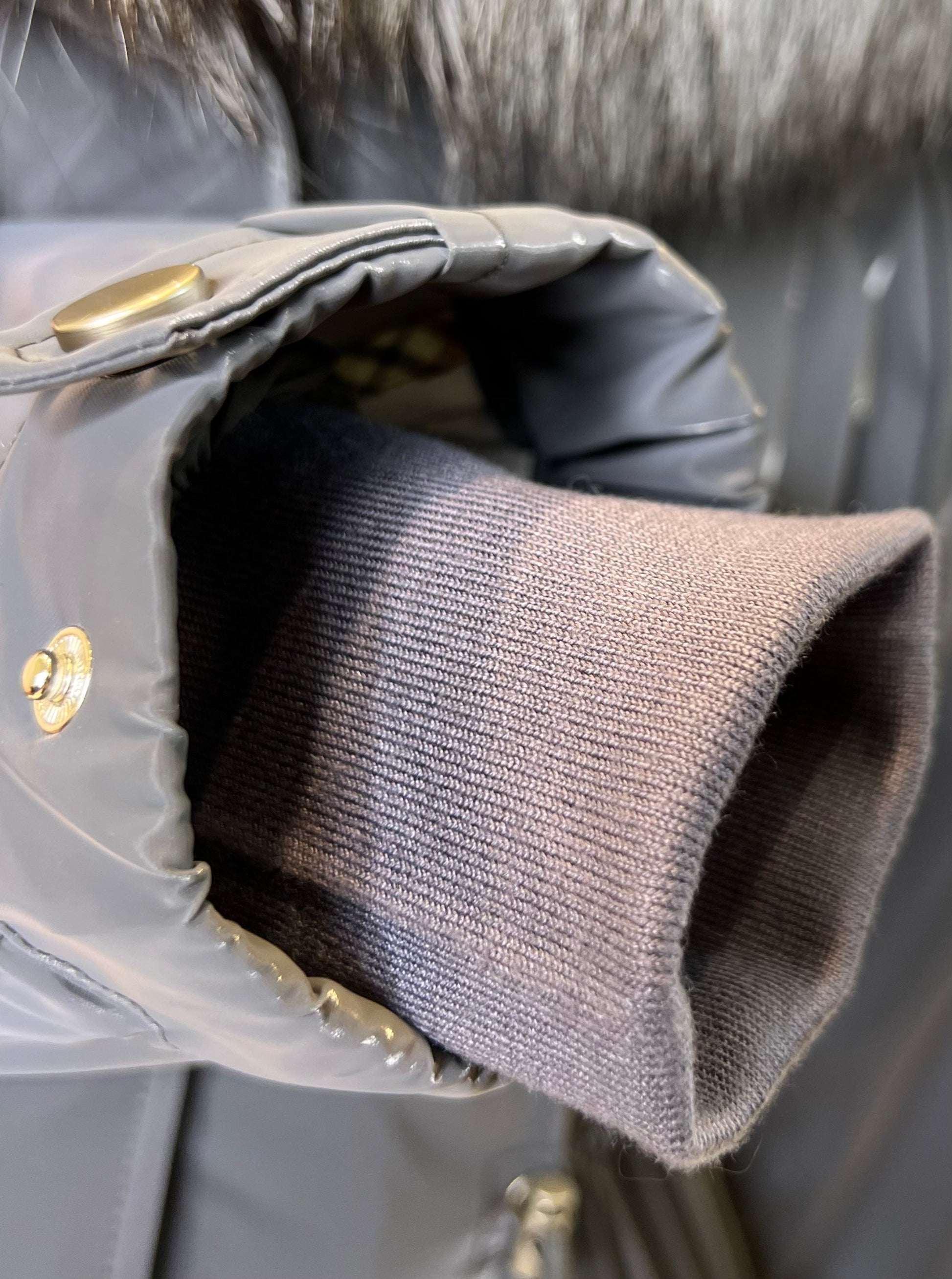 Genuine Silver Fox Fully Lined Hood Rabbit Insulated Parka