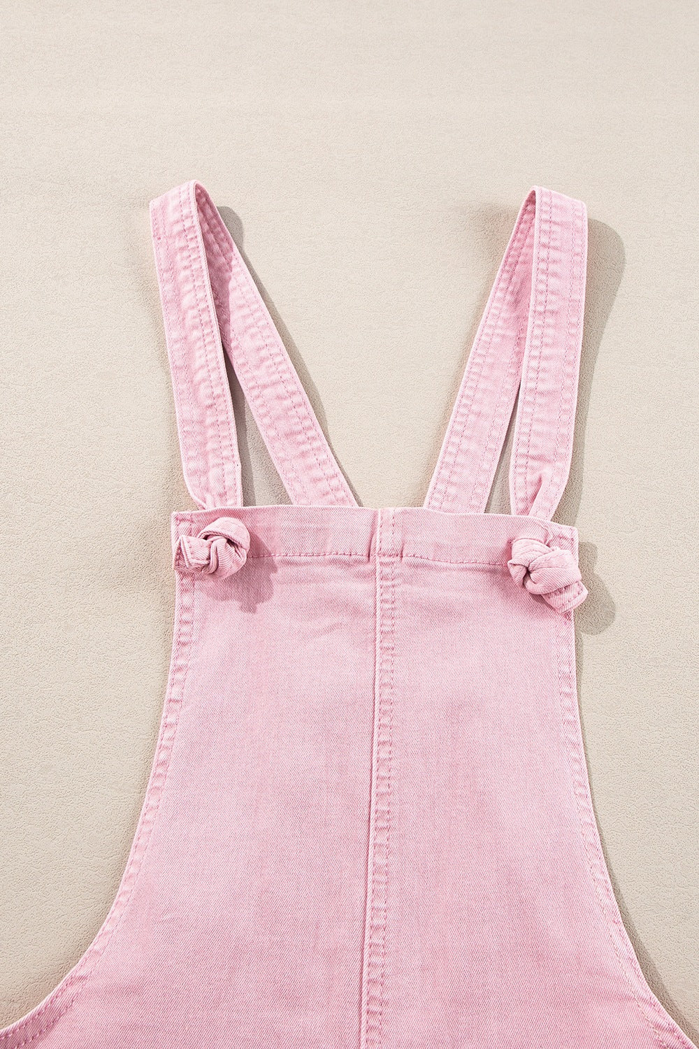 Knot Straps Denim Overalls with Pockets