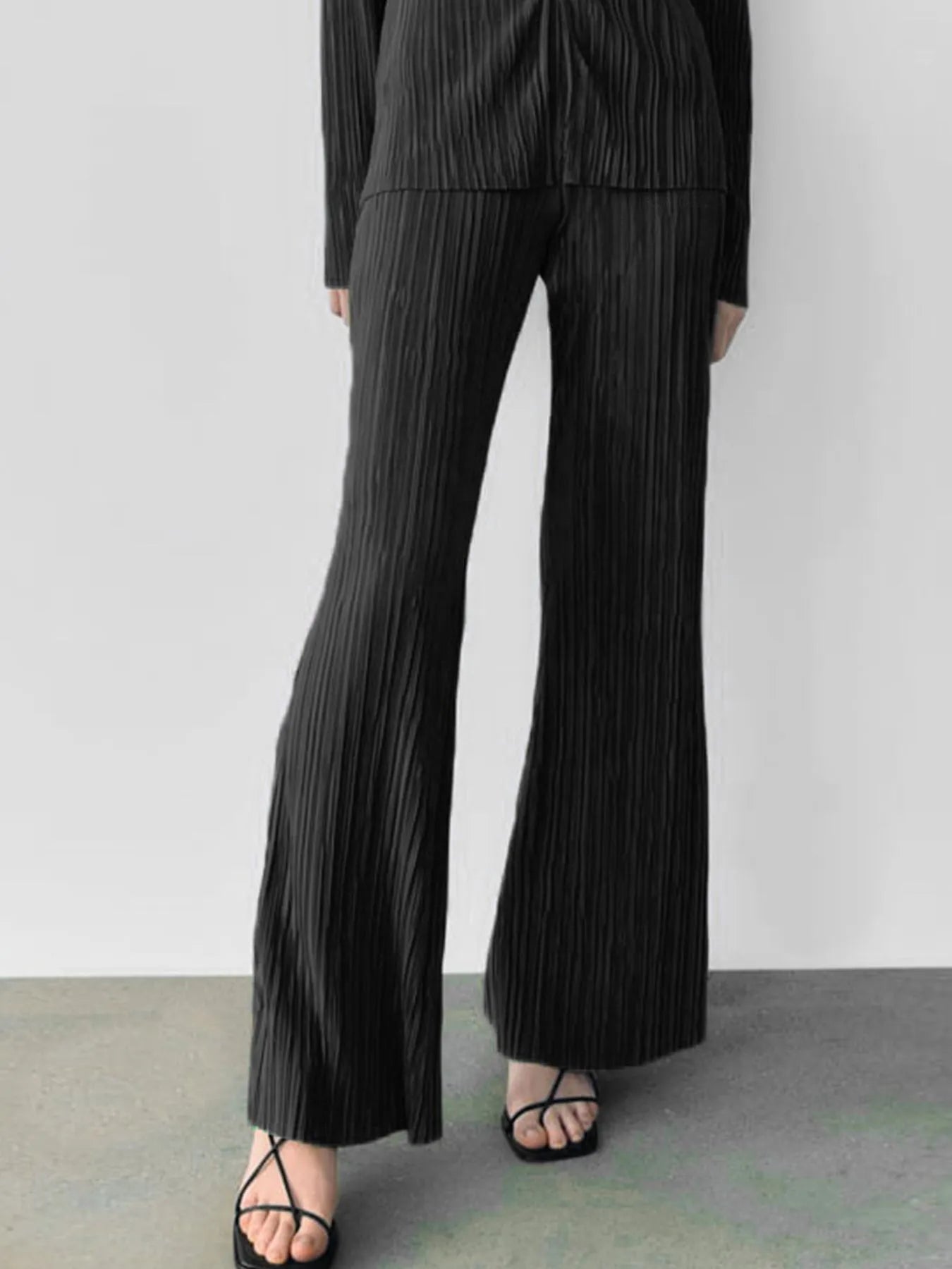 Texture Long Sleeve Top and Pants Lounge Set