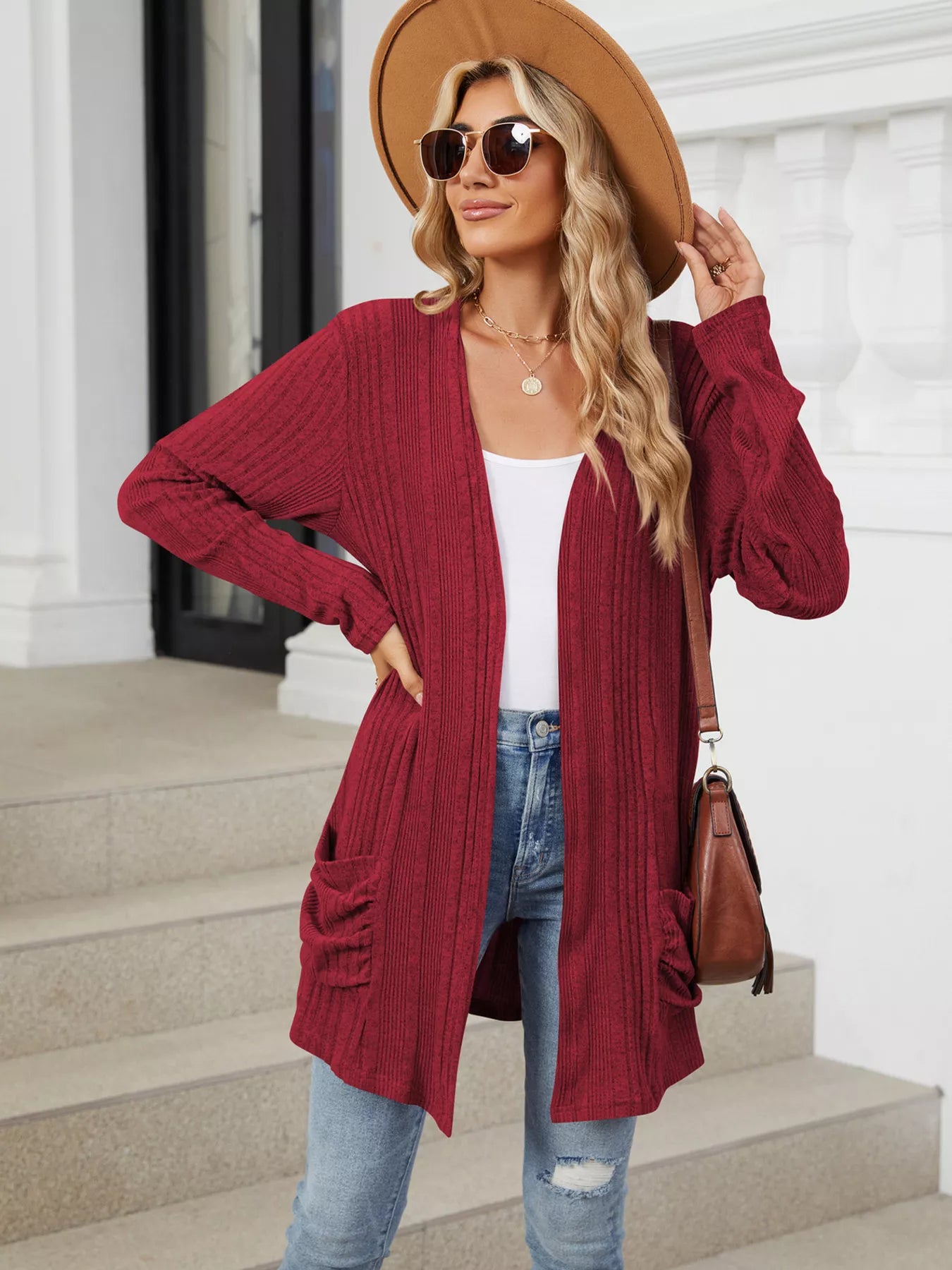 Open Front Long Cardigan