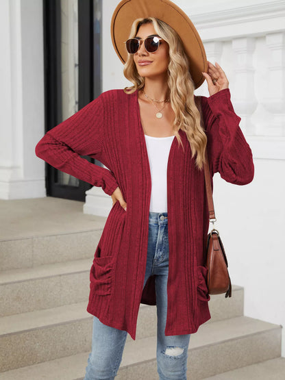 Open Front Long Cardigan