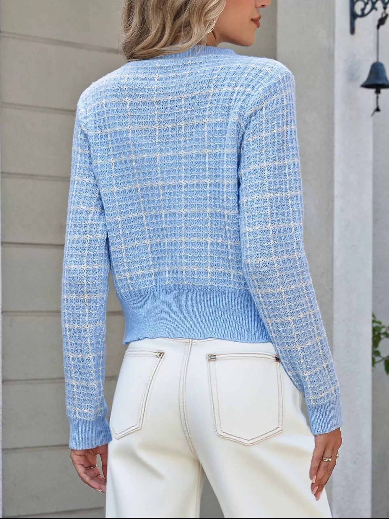 Bow Decor Button Up Cardigan