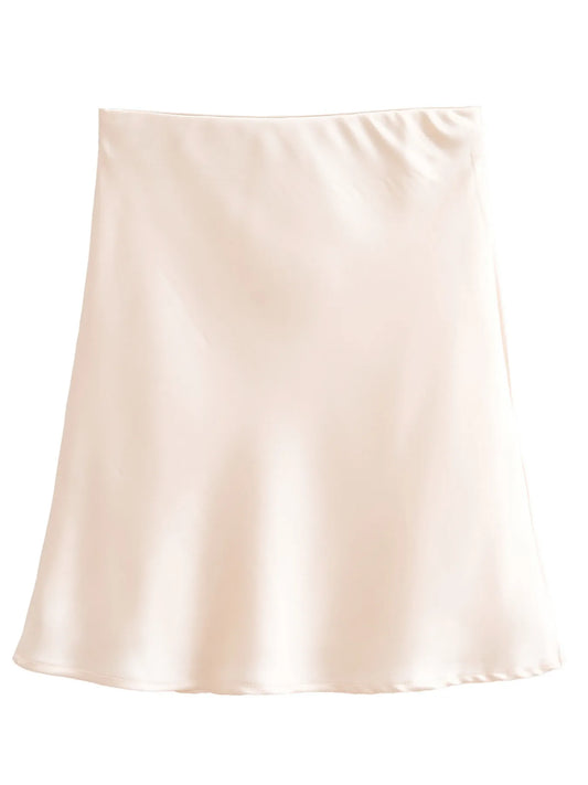Satin Mini Skirt