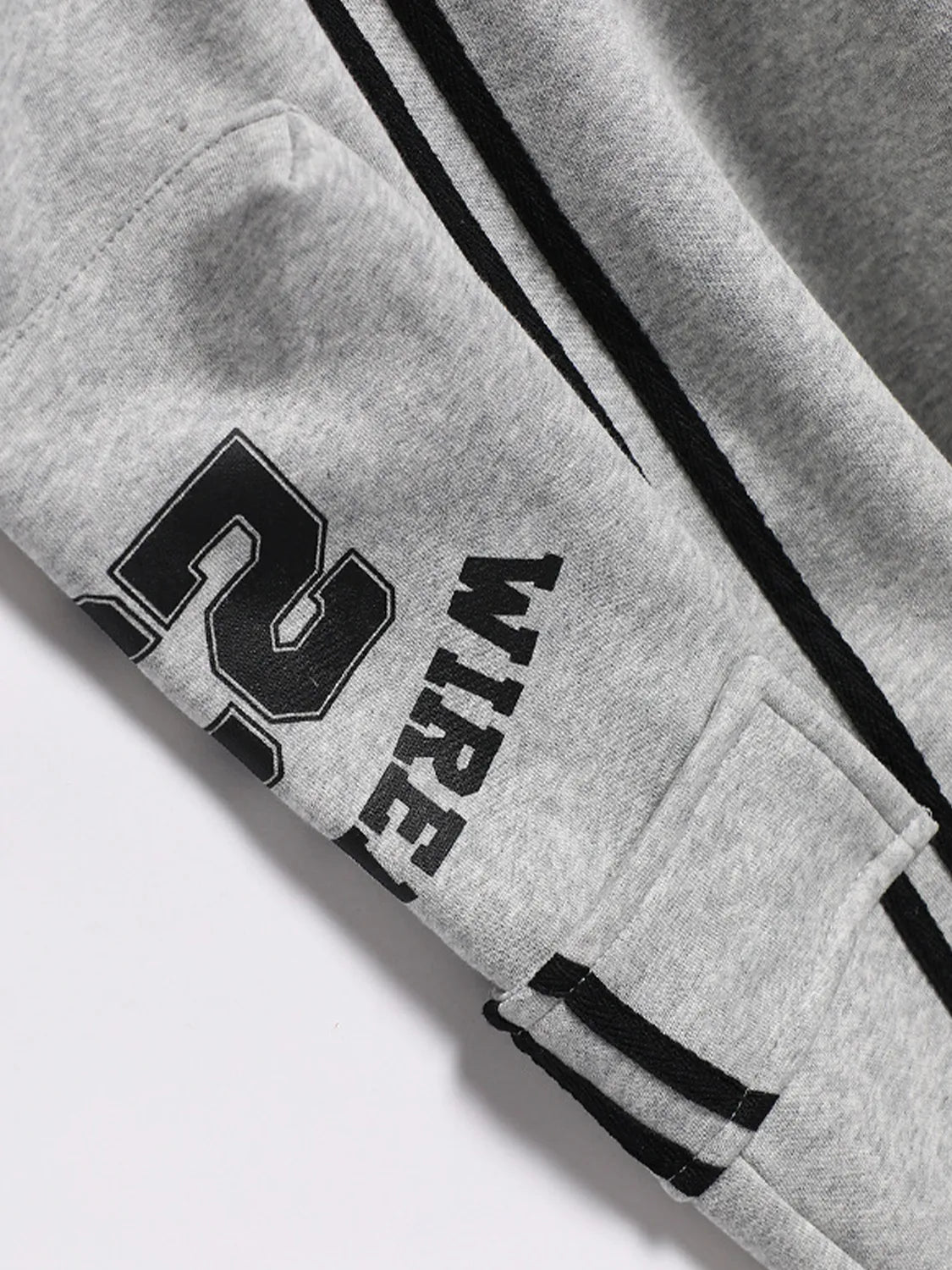 Drawstring Side Striped Wide Leg Pants