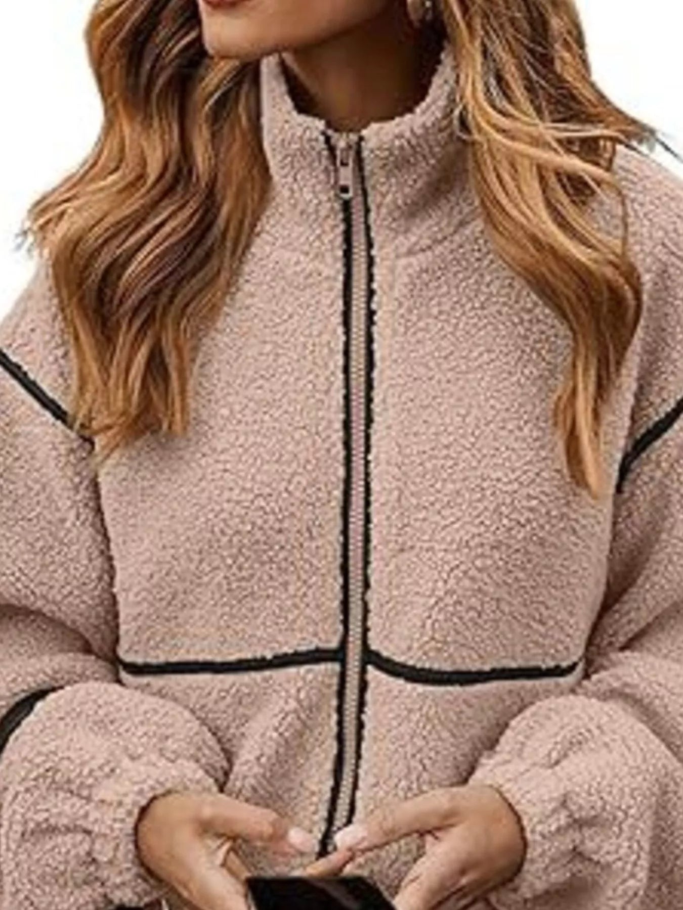 Cozy Sherpa Fleece Zip-Up Jacket