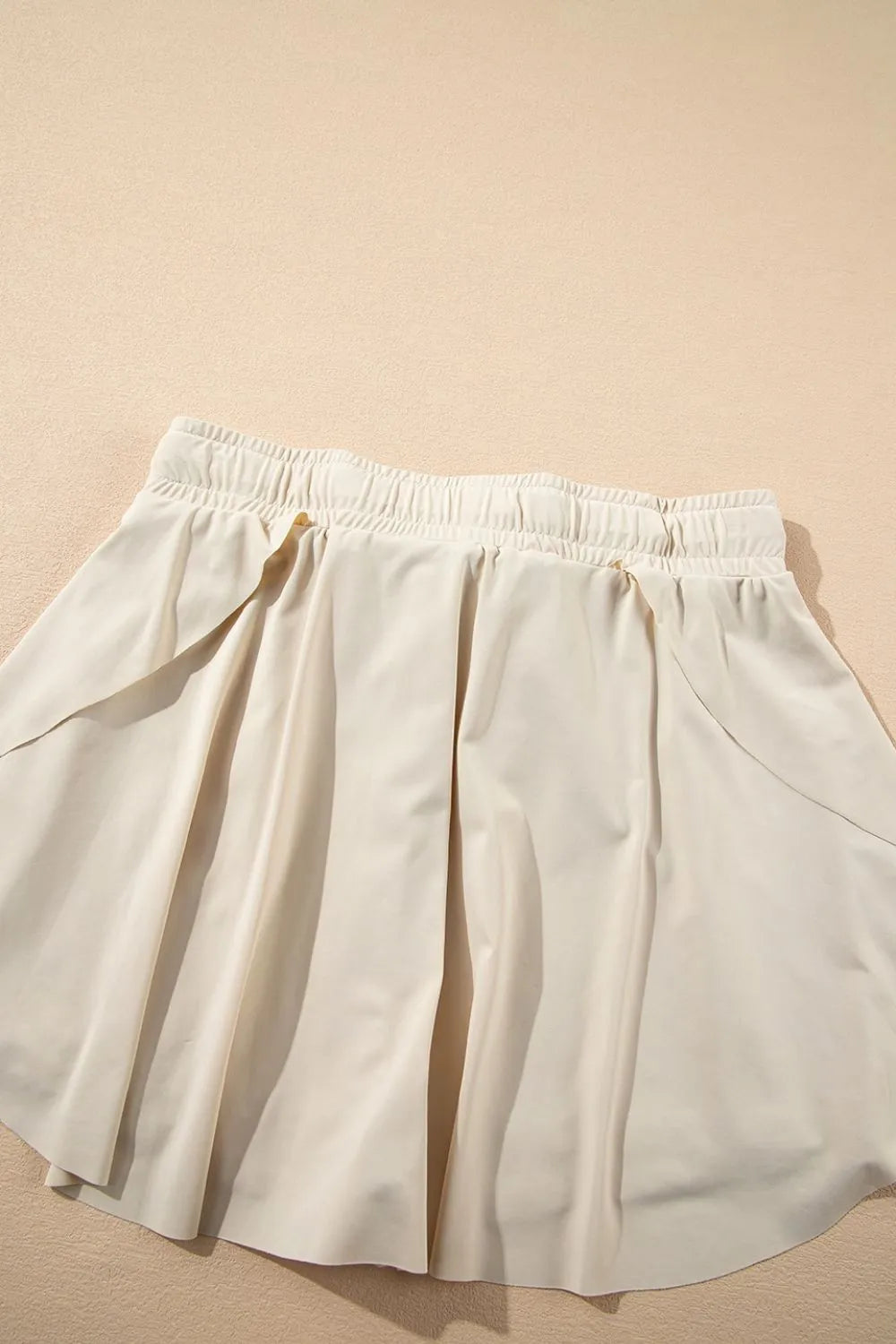 Drawstring High Waist Lined Active Skorts