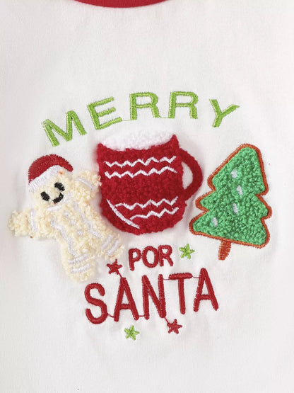 Children's Christmas Reindeer Striped Pajama Set