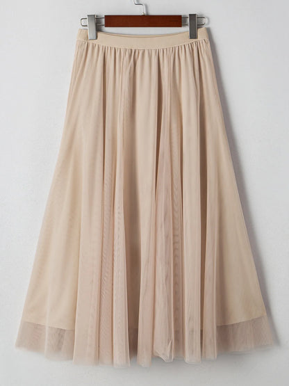 High-Waisted Midi Skirt