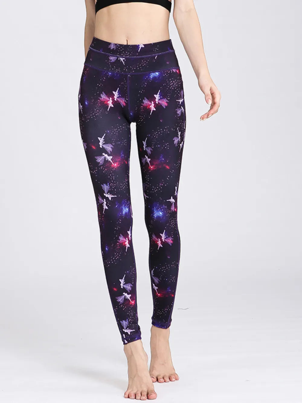 Printed Active High Waist Leggings Violet