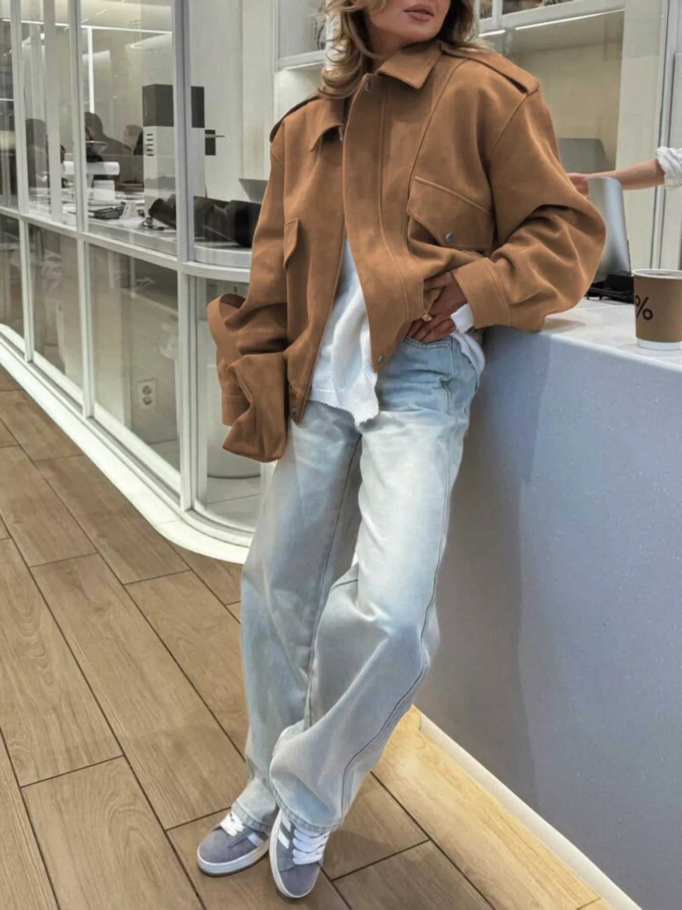 Zip Up Oversized Jacket