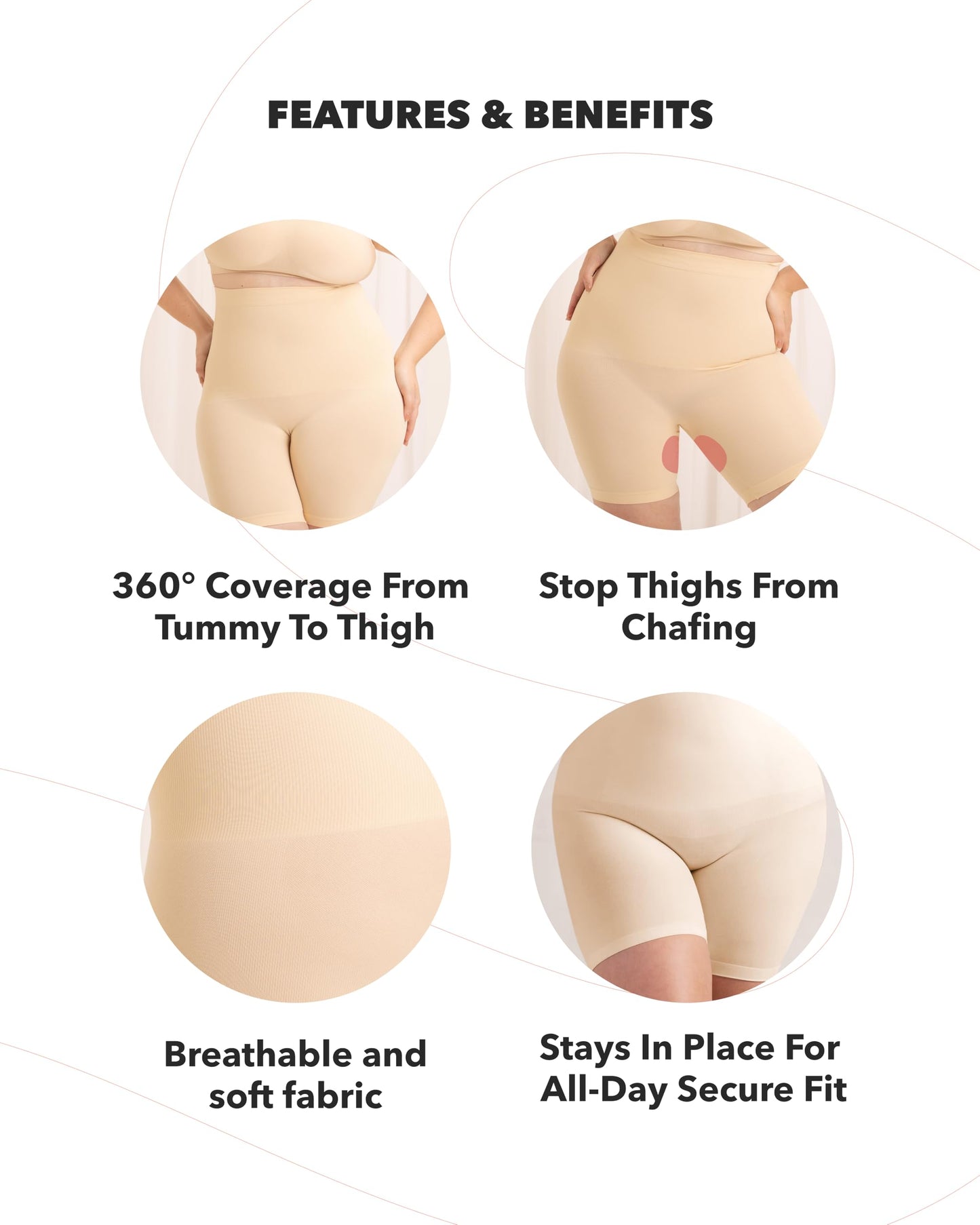 High Waisted Shapewear Women Tummy Control Shorts Body Shaper Underwear