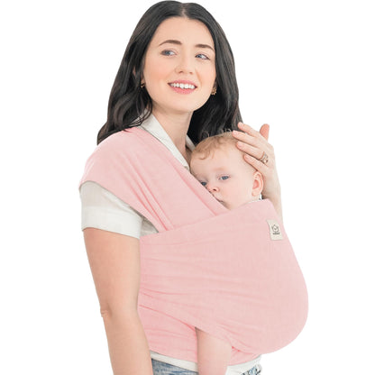 Baby Wrap Carrier Newborn to Toddler Hands-Free Infant Sling One Size (Pack of 1) Dusty Pink