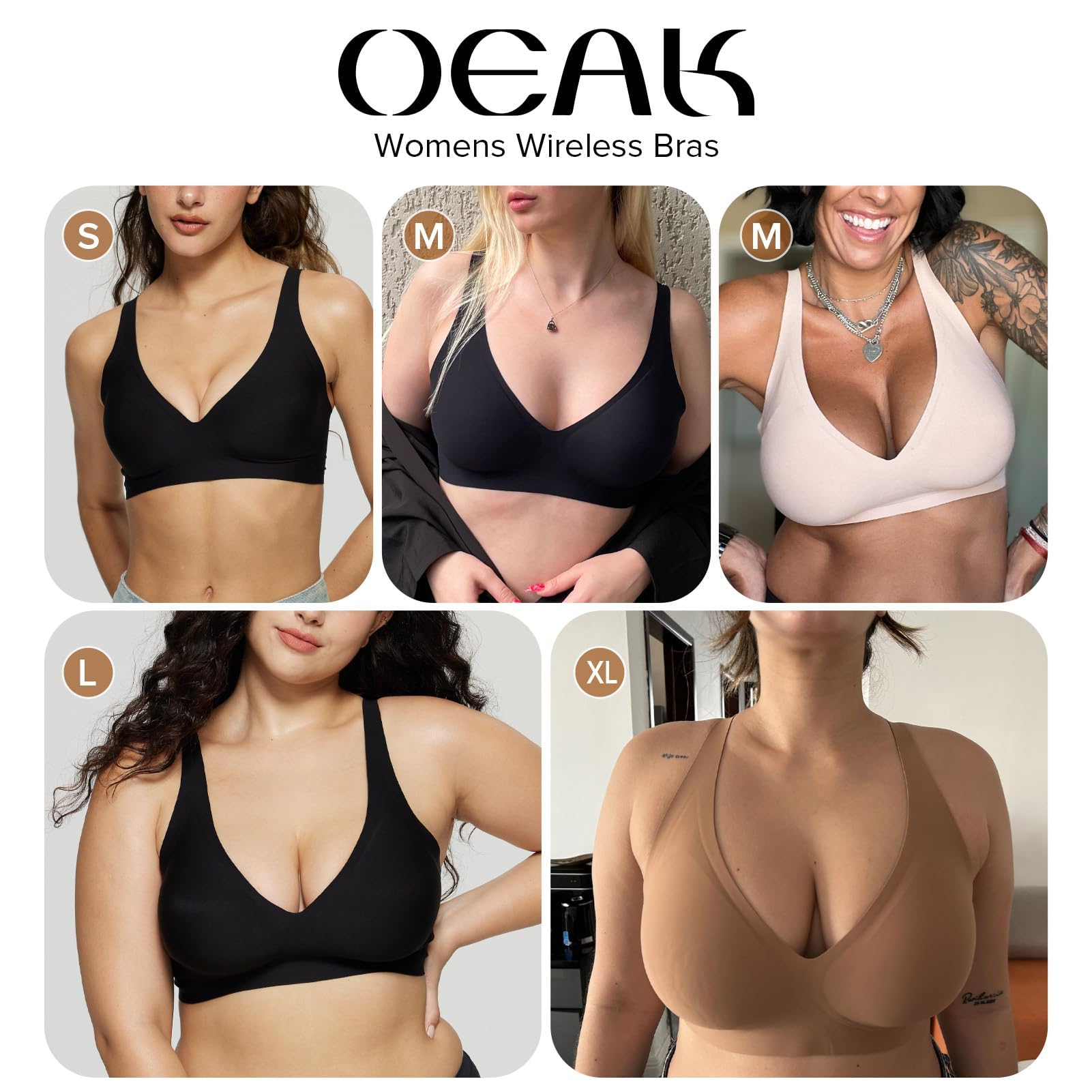 Wireless Deep V Bra Comfortable Supportive Push Up Bralette No Underwire T-Shirt Bra