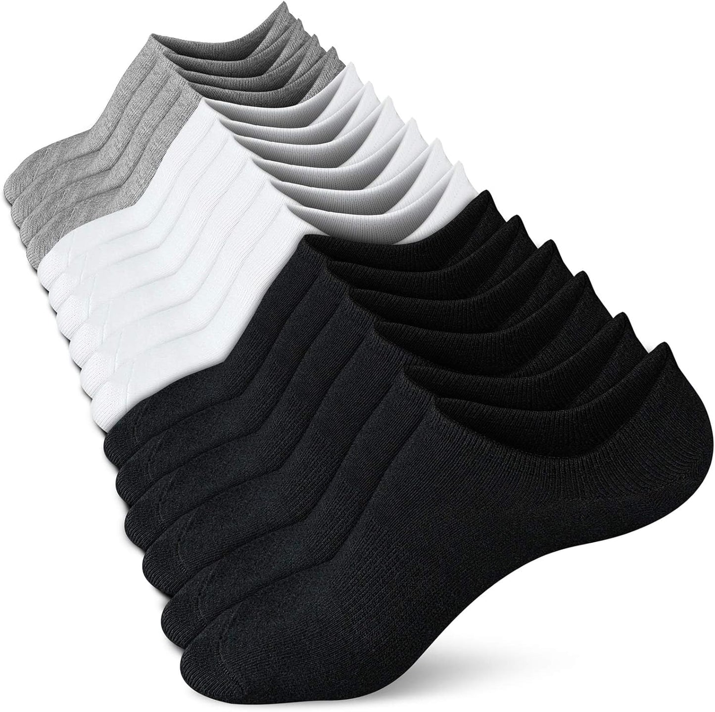 Women No Show Socks - Non Slip Low Cut Invisible Socks 4/8 Pairs