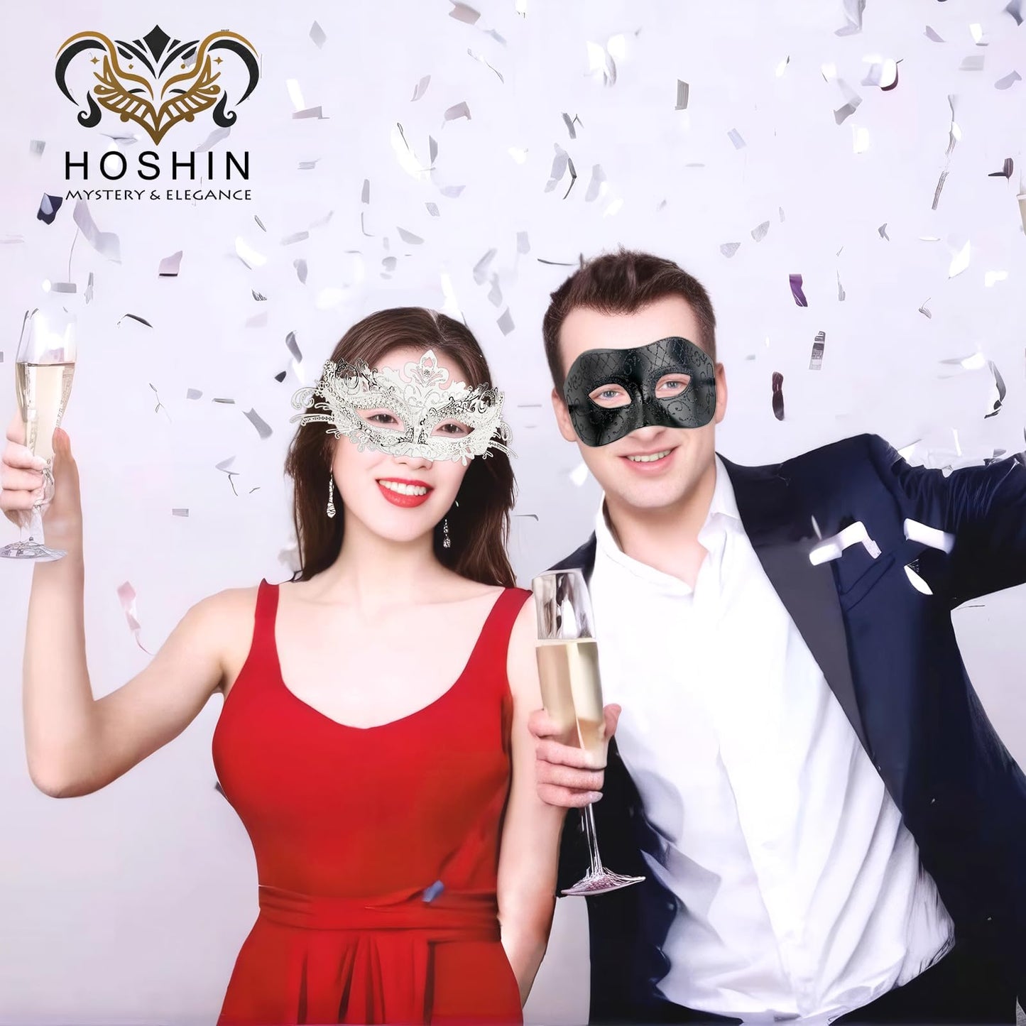 Masquerade Masks - Elegant Mardi Gras Party Masks - Premium Decorative Masks for Women and Men