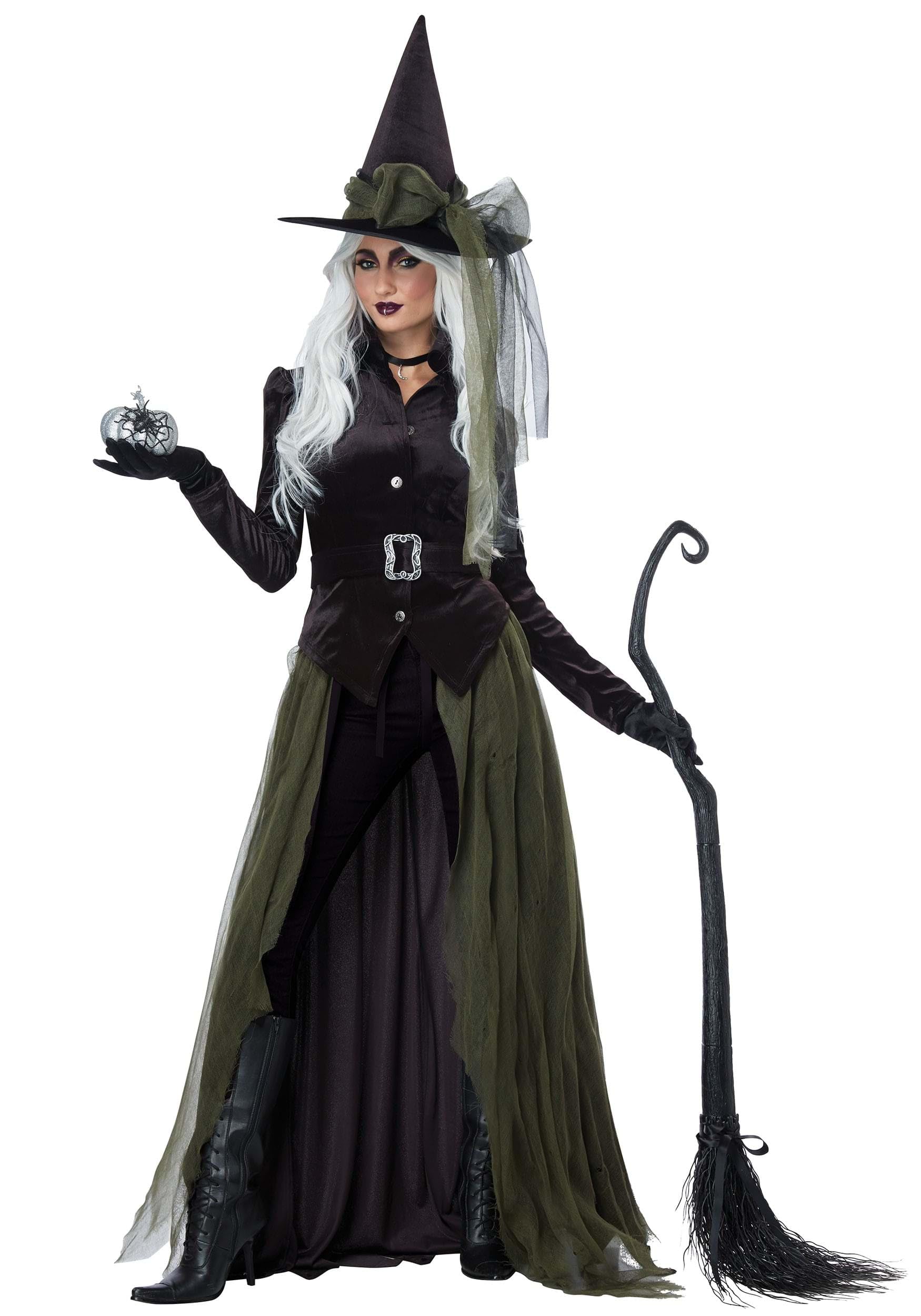 Cool Witch Costume - Women's Gothic Witch Outfit with Hat and Cape