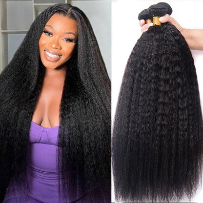 Brazilian Virgin Hair Bundles Deep Wave Human Hair Extensions Kinky Straight Bundles