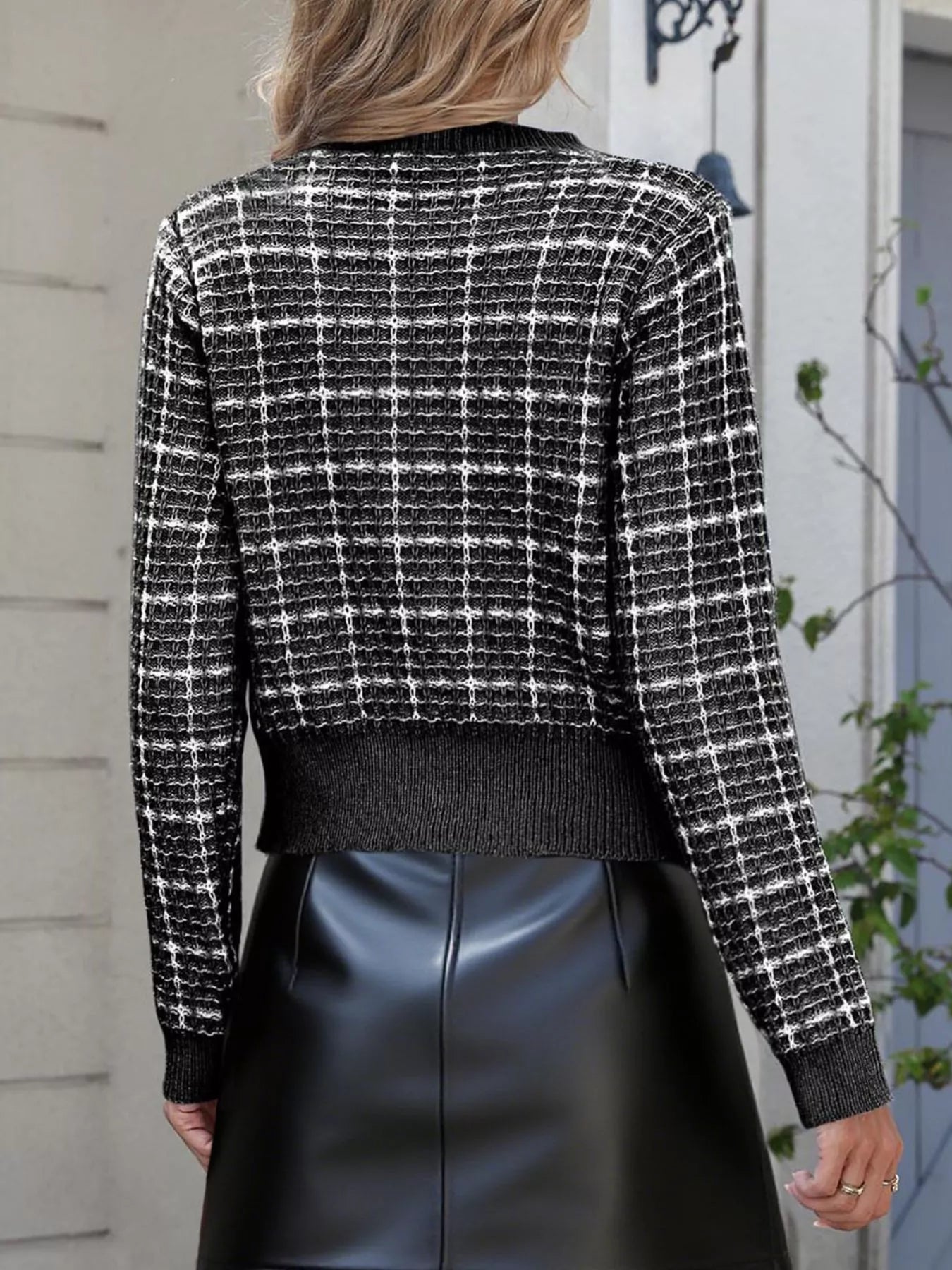 Bow Decor Button Up Cardigan