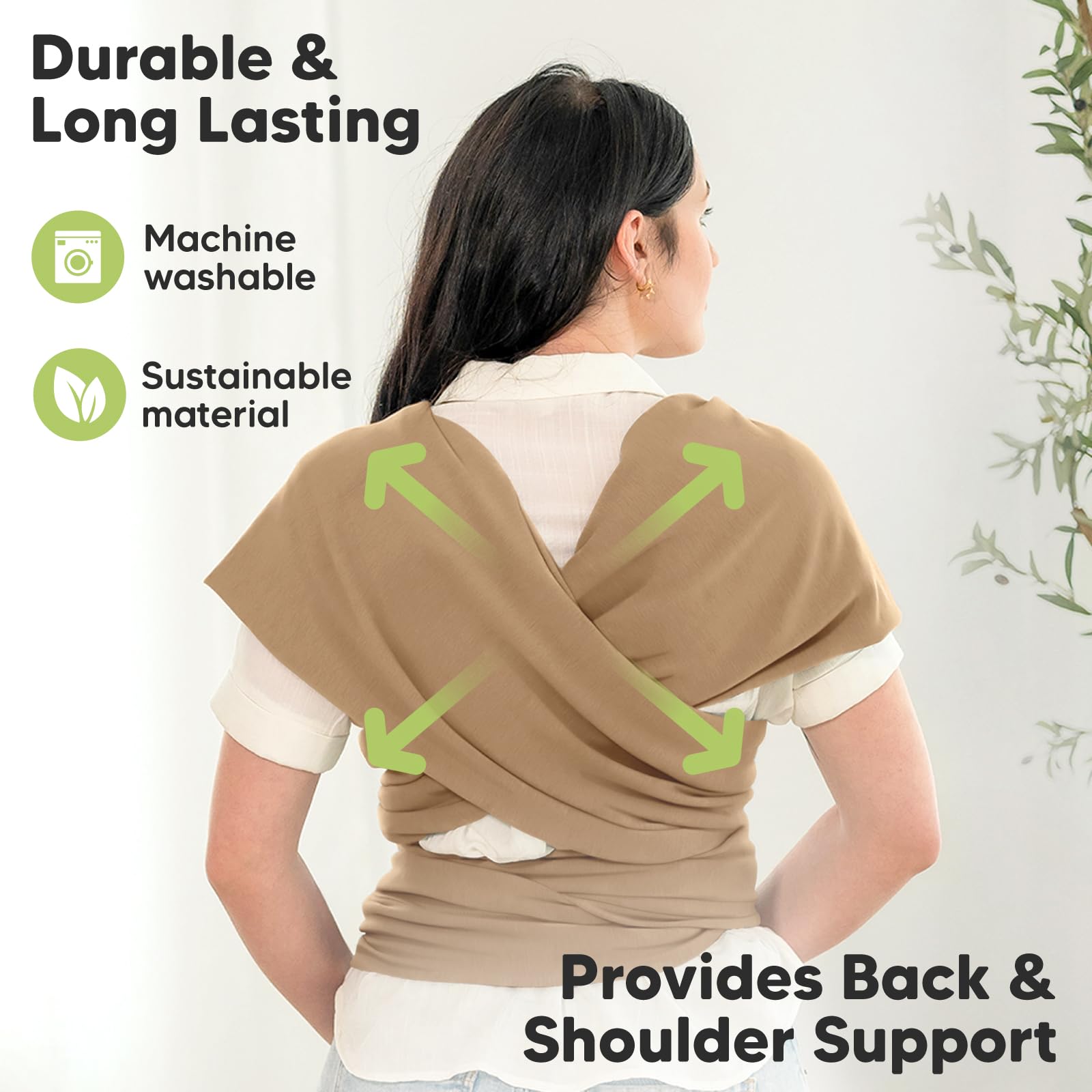 Baby Wrap Carrier Newborn to Toddler Hands-Free Infant Sling