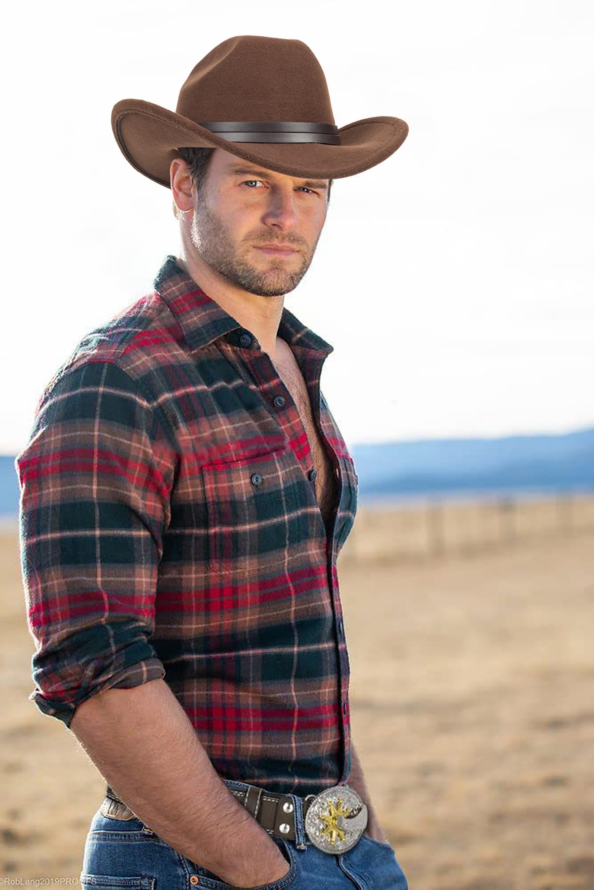 Women's Western Rhinestone Cowboy Hat - Bling Diamond Band Rodeo Fedora