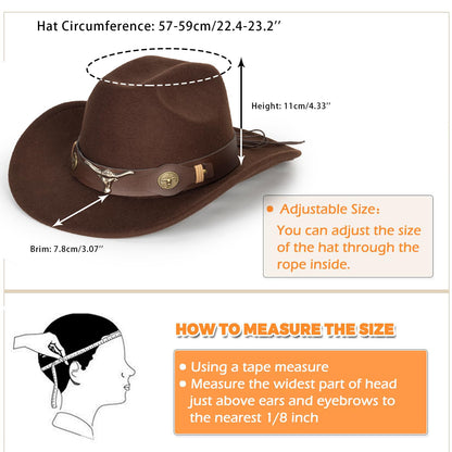 Women's Western Rhinestone Cowboy Hat - Bling Diamond Band Rodeo Fedora