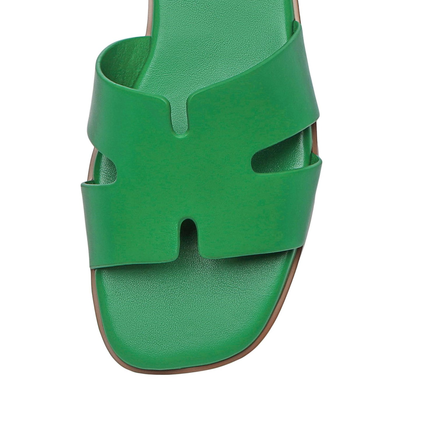 Women's Dressy Flat Sandals - Comfortable Slip On Leather Slide Sandals