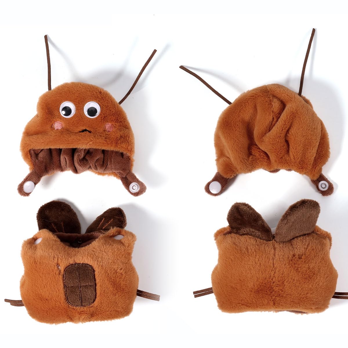 3 Piece Doll Clothes Set for 17cm Dolls - Handmade Crochet Outfit with Hat