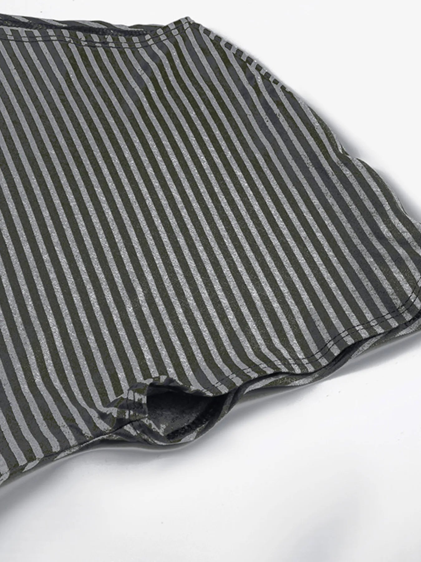 Striped Single Shoulder T-Shirt