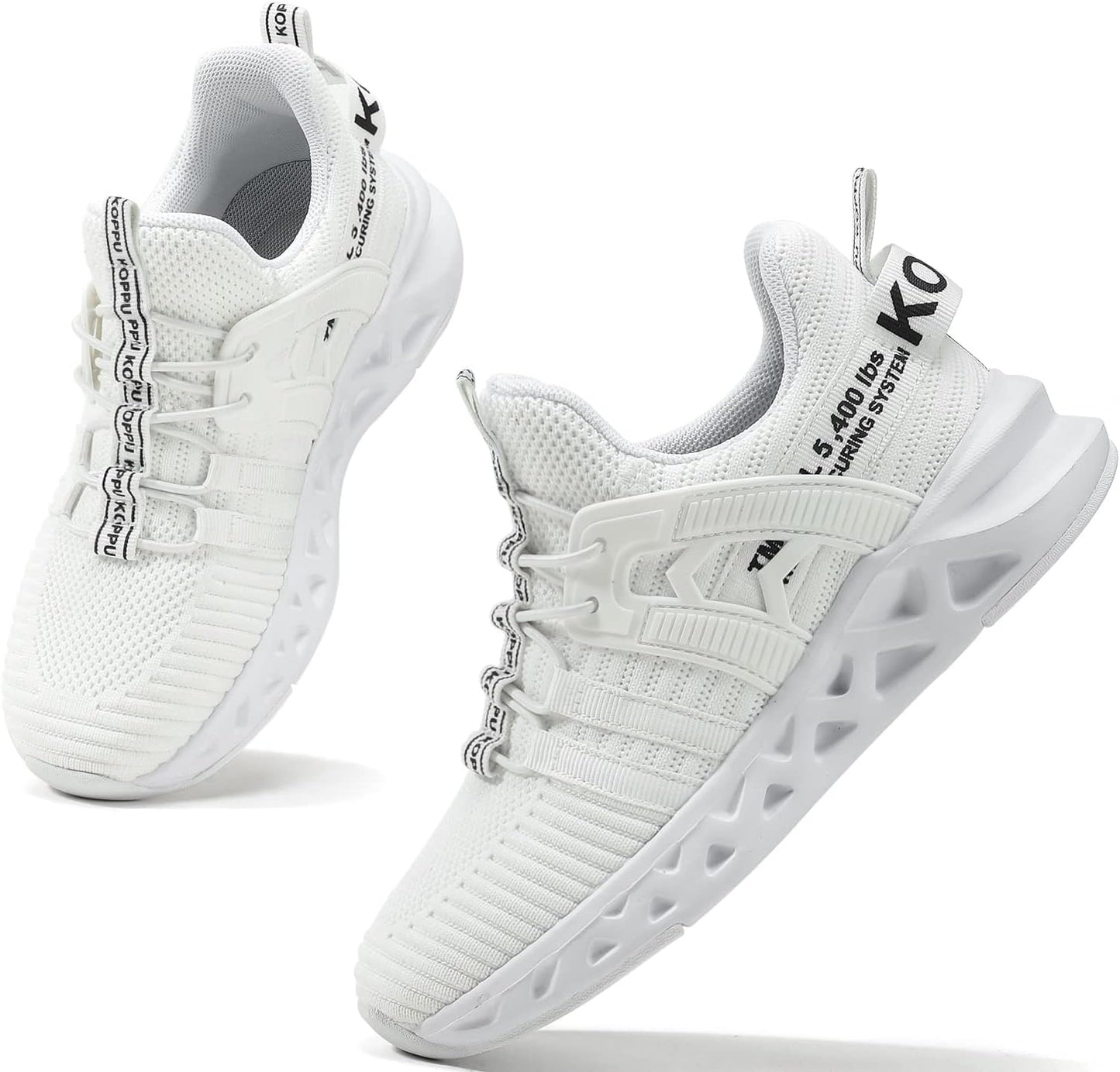 Avia Shoes Kids - Comfortable Sports Sneakers - School Athletic Shoes White-4