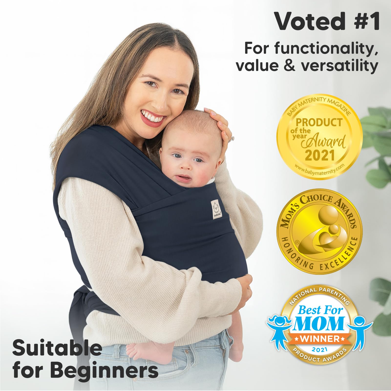 Baby Wrap Carrier Newborn to Toddler Hands-Free Infant Sling
