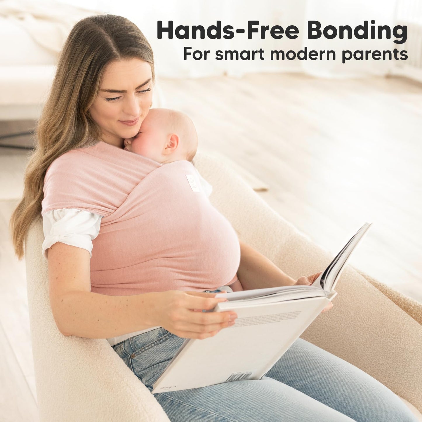 Baby Wrap Carrier Newborn to Toddler Hands-Free Infant Sling