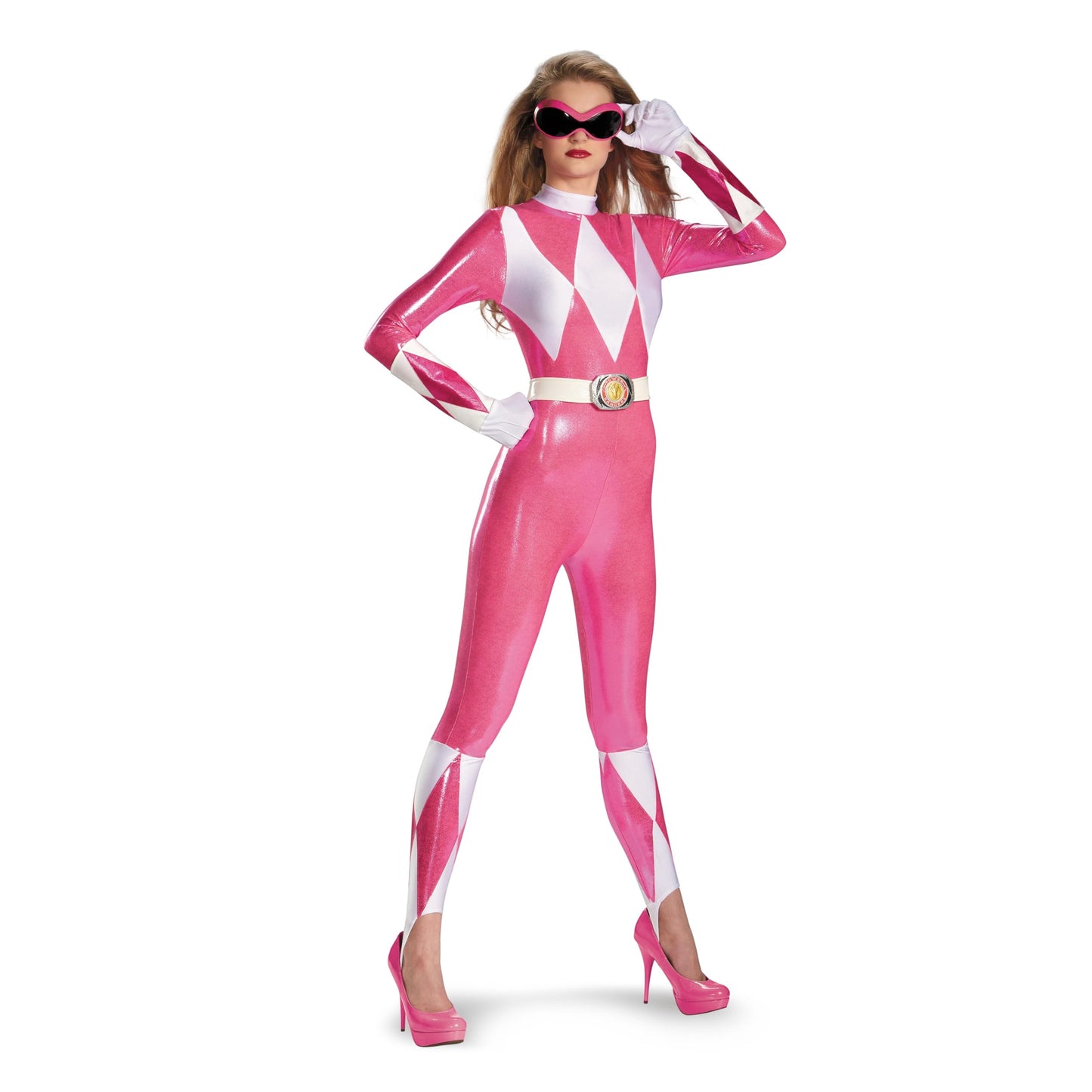 Power Rangers Bodysuit Costume Women Adult - Mighty Morphin Superhero Outfit
