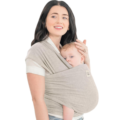 Baby Wrap Carrier Newborn to Toddler Hands-Free Infant Sling One Size (Pack of 1) Stone Gray