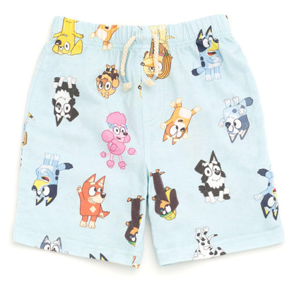 Bluey 3-Piece Kids Outfit Set - T-Shirt, Shorts & Baseball Cap for Toddlers to Big Kids