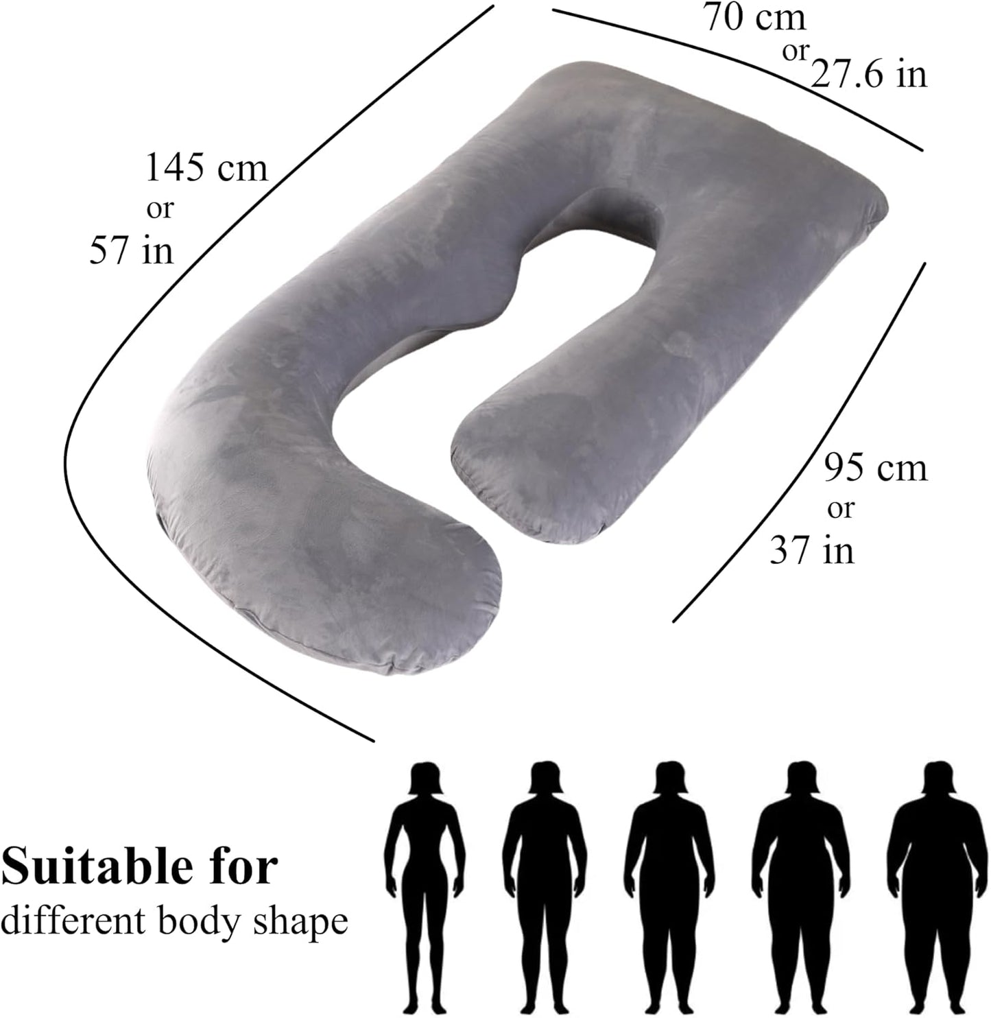 Full Body Pregnancy Pillow 57 Inch Maternity Support Pillow