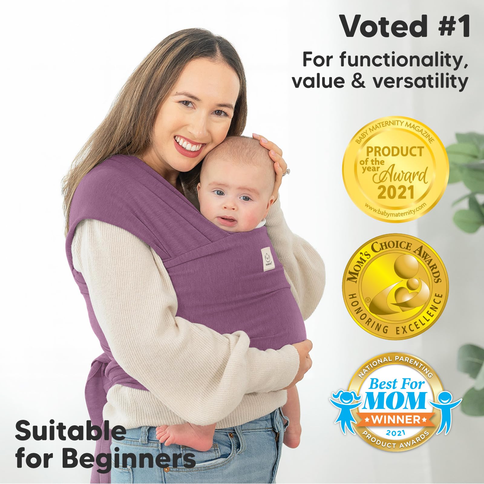 Baby Wrap Carrier Newborn to Toddler Hands-Free Infant Sling