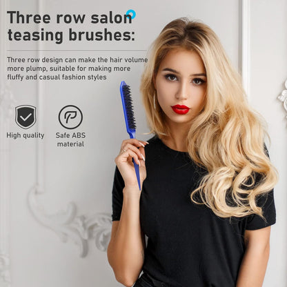 Hair Brush Set 12 Pieces Double Sided Edge Brush Teasing Combs Styling Kit