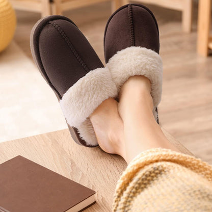 Fuzzy Memory Foam Slippers for Women - Fluffy Winter House Shoes Indoor Outdoor