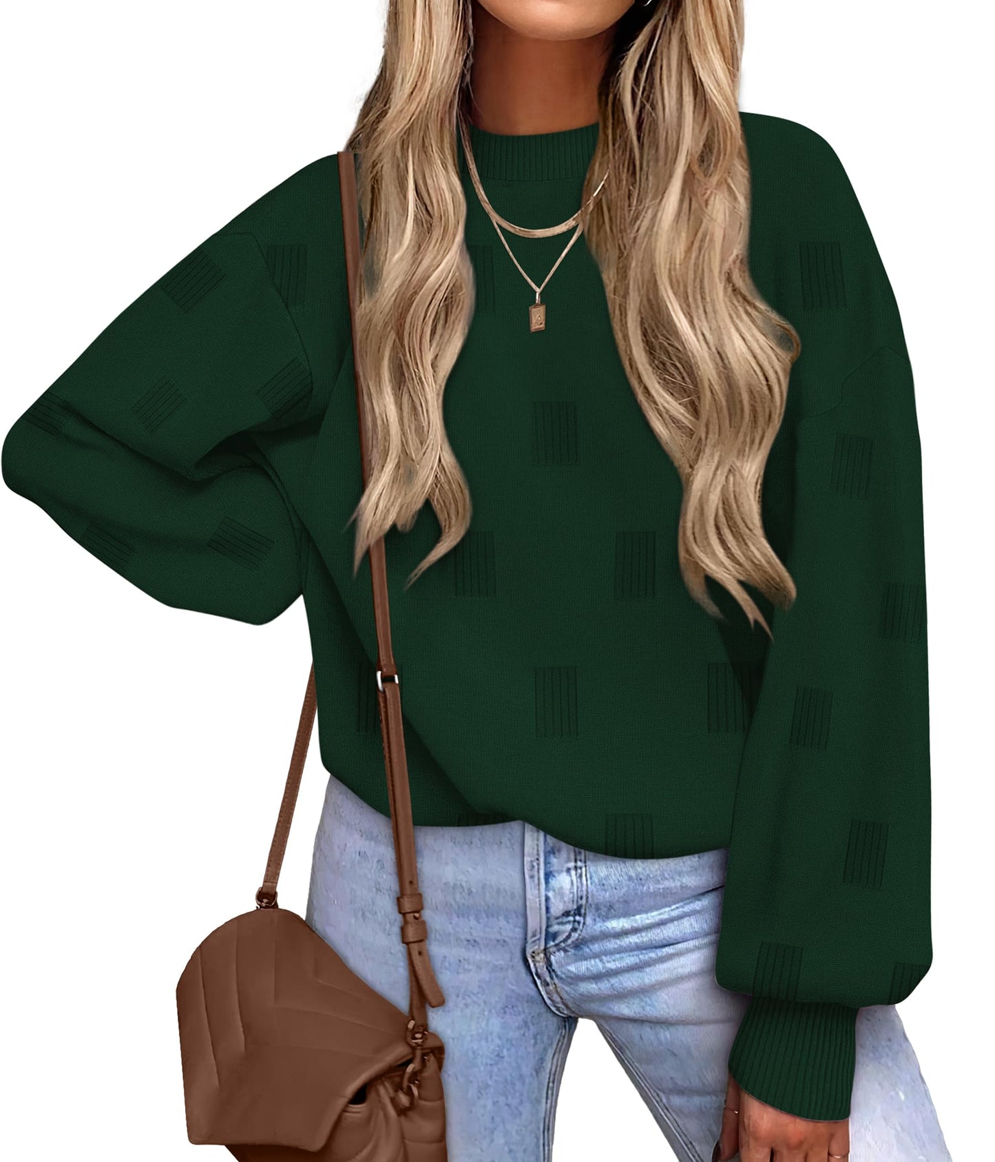 Women's Turtleneck Sweaters - Knit Pullover Long Sleeve Fall Fashion Top Green