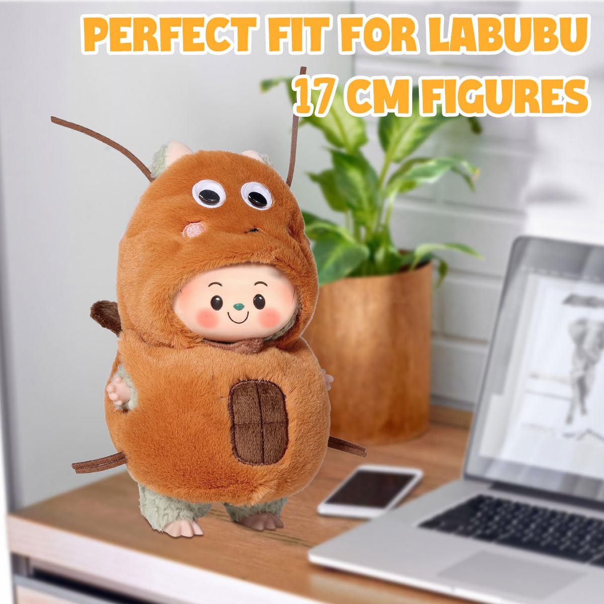 3 Piece Doll Clothes Set for 17cm Dolls - Handmade Crochet Outfit with Hat