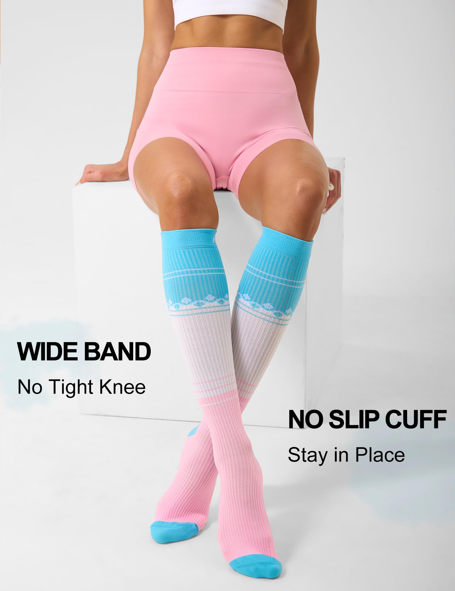 Compression Socks 20-30mmHg 3 Pairs Women Men Circulation Support