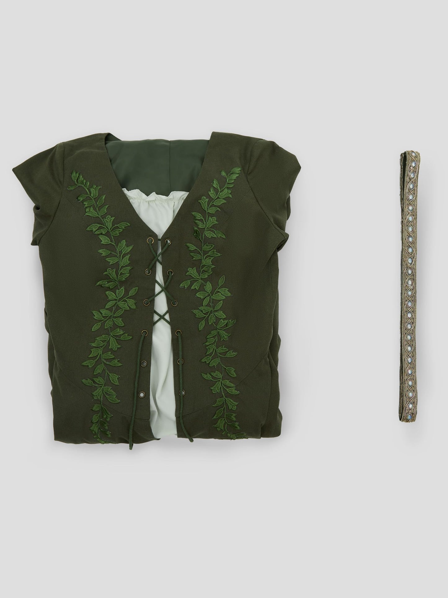 Medieval Queen Costume - Women's Renaissance Dress with Wide Sleeves and Belt