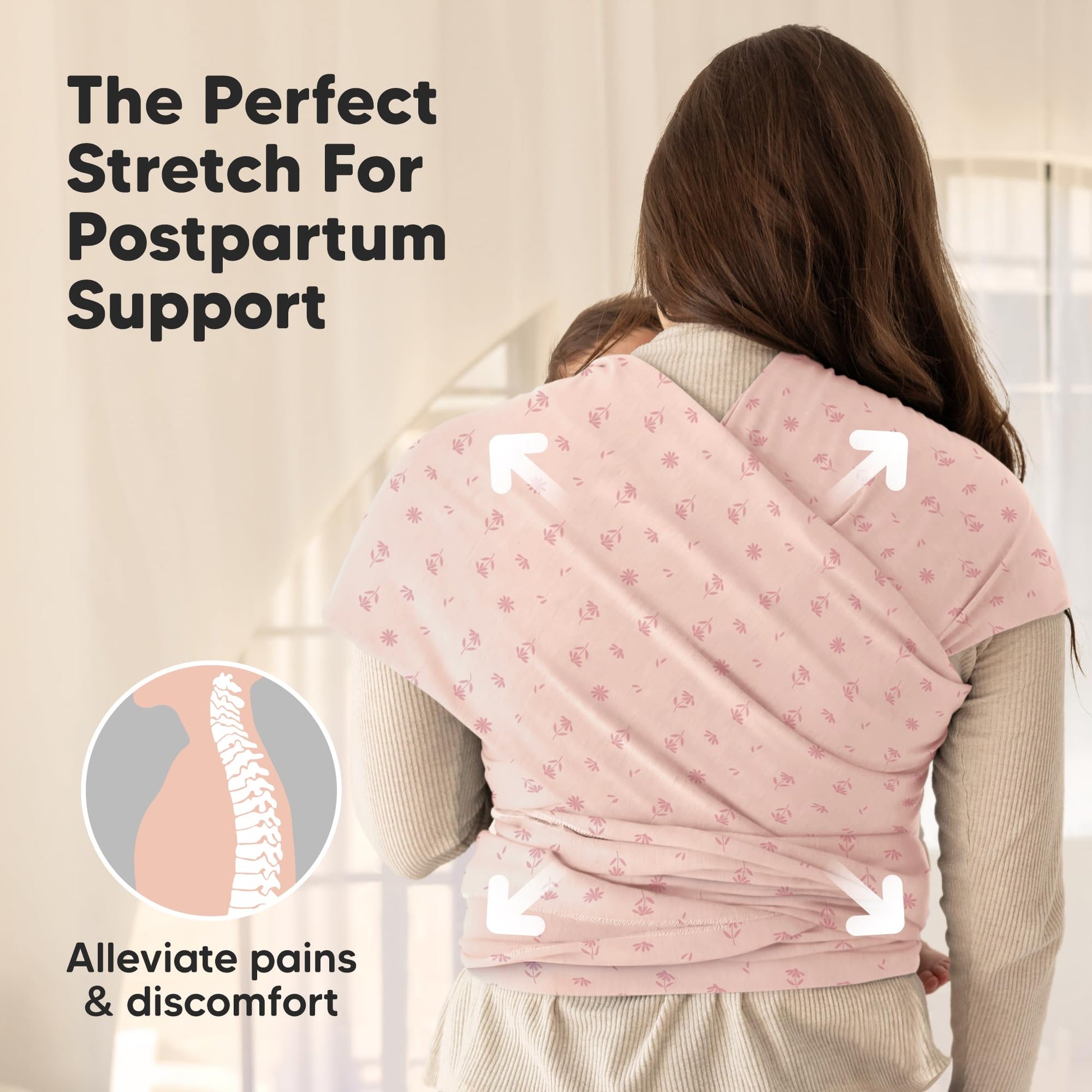 Baby Wrap Carrier Newborn to Toddler Hands-Free Infant Sling